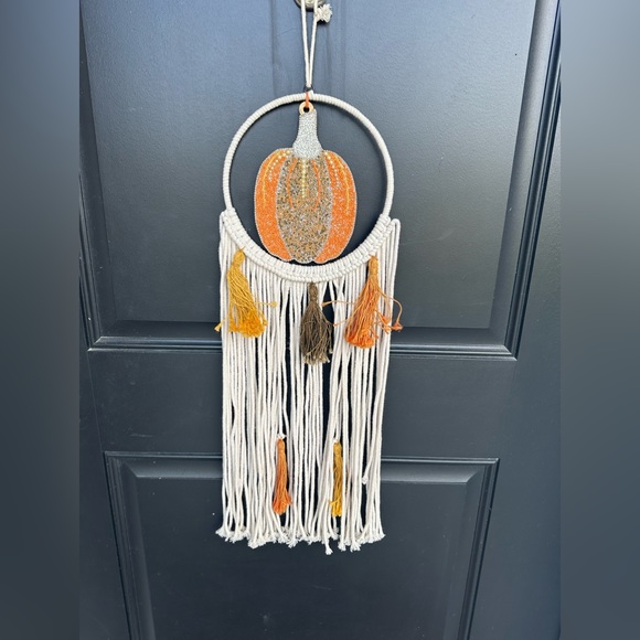 Beaded Placket Pumpkin Macrame - Picture 1 of 3